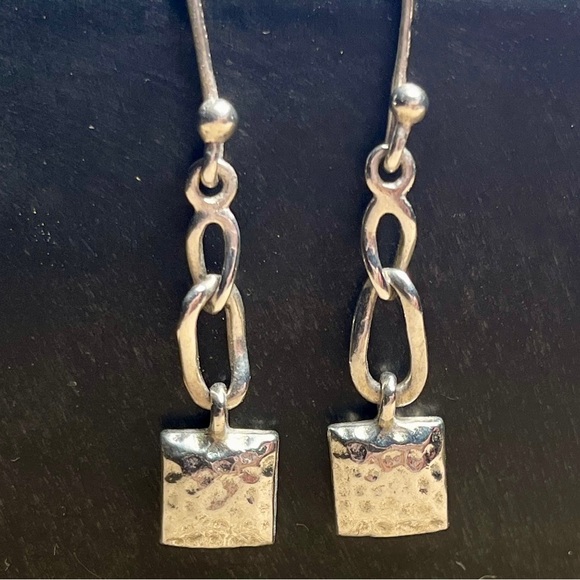 Silpada Hammered Square Earrings - Picture 2 of 5